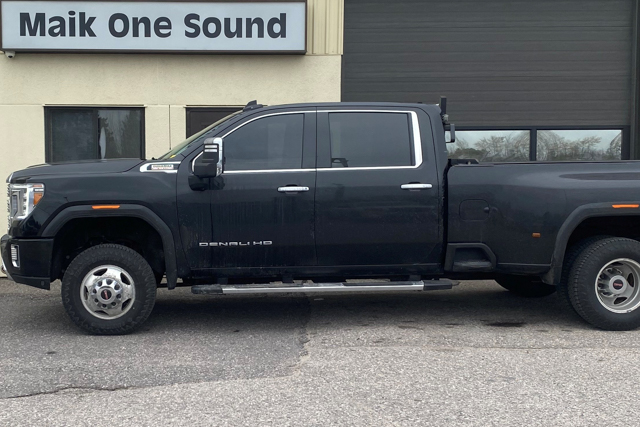 2025 GMC Denali 3500 with professional window tint in North Bay